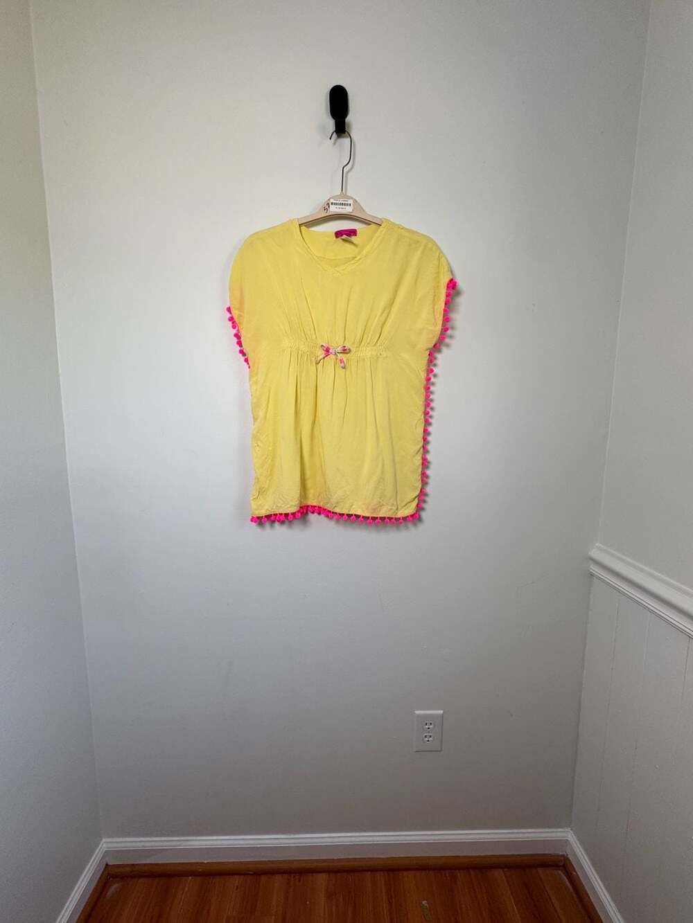 Betsey Johnson Yellow Pom Pom Beach Cover-Up Size S (7/8)